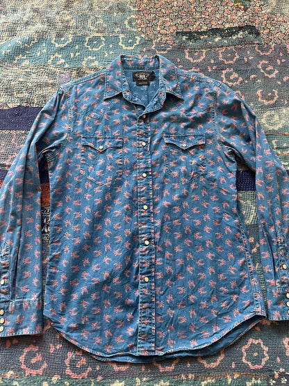 RRL Blue Dye Distressed Shirt