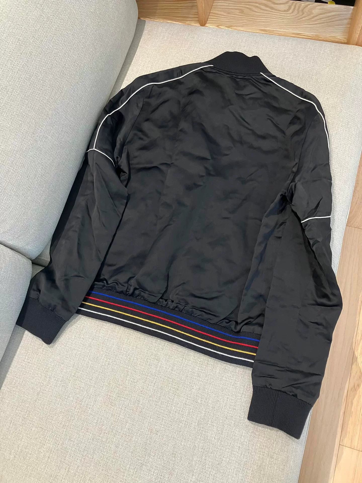 Saint Laurent Teddy Black Bomber Jacket