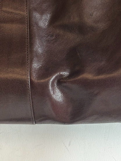 maison martin margiela camel leather travel bag