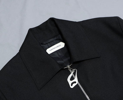 namacheko tailored biker jacket in black