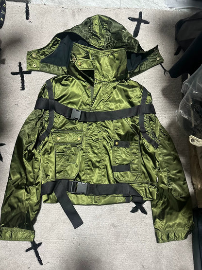 rare jean paul gaultier green parachute jacket