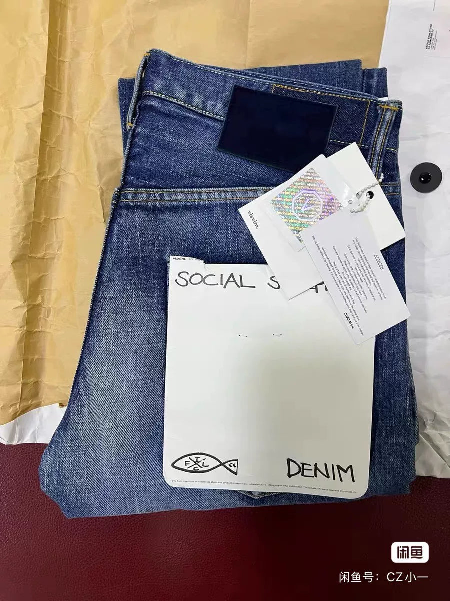 VISVIM Blue Distressed Denim Jeans W34L30