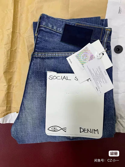 VISVIM Blue Distressed Denim Jeans W34L30