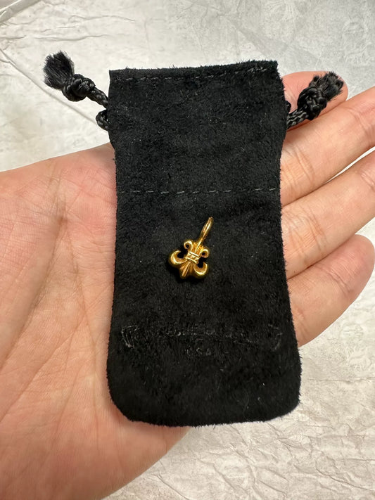Chrome Hearts 22k Gold Scout Flower Mini Pendant