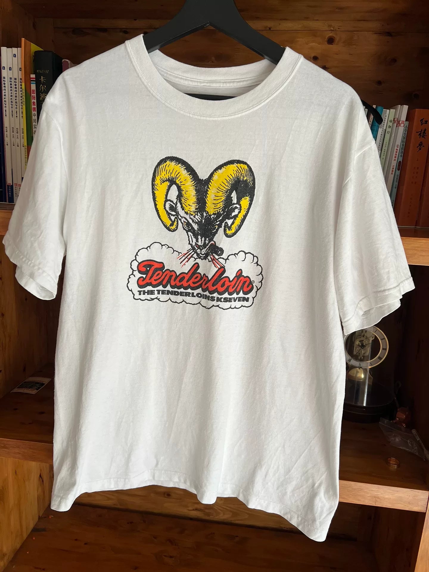 tenderloin white graphic short sleeve t-shirt