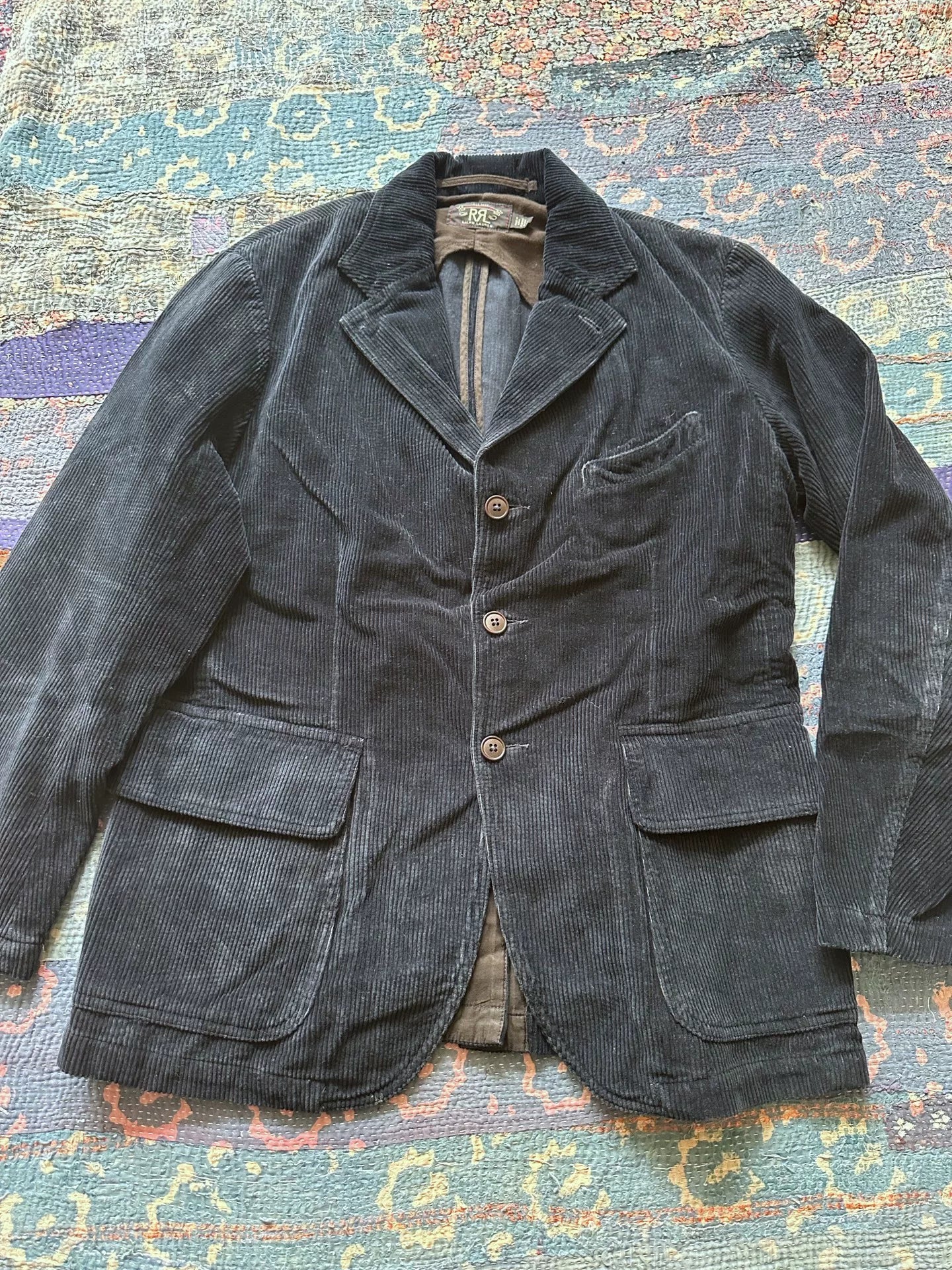 RRL Blue Dyed Corduroy Blazer