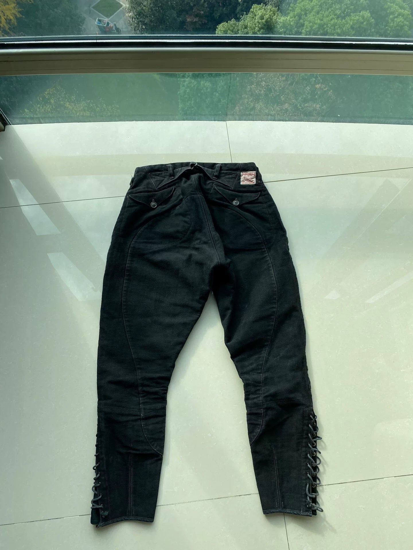 freewheelers black bootlegger pants