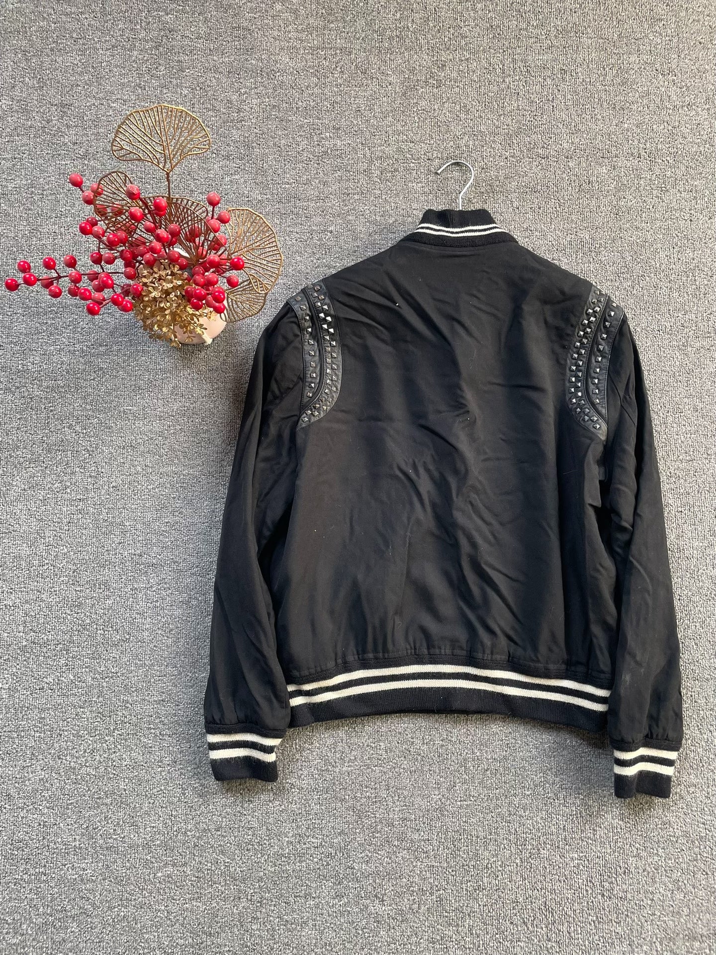 Saint Laurent Studded Varsity Jacket