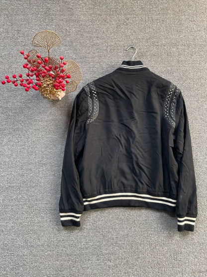 Saint Laurent Studded Varsity Jacket