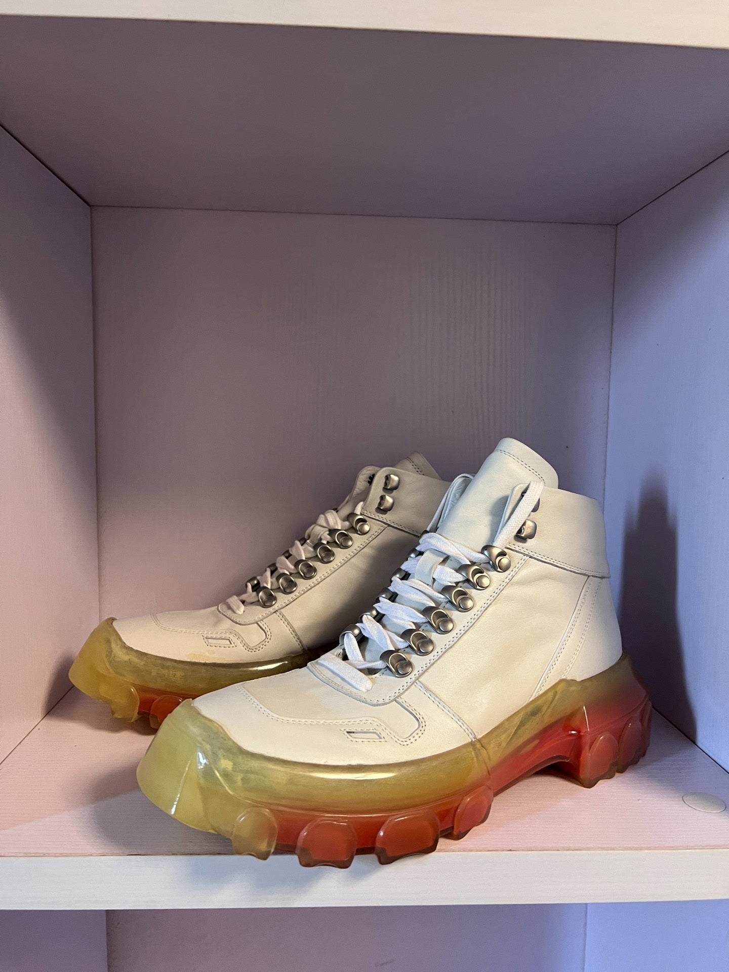 Rick Owens Mainline Leather Rainbow Boots