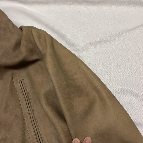 Isaac Sellam Brown Suede Hooded Coat
