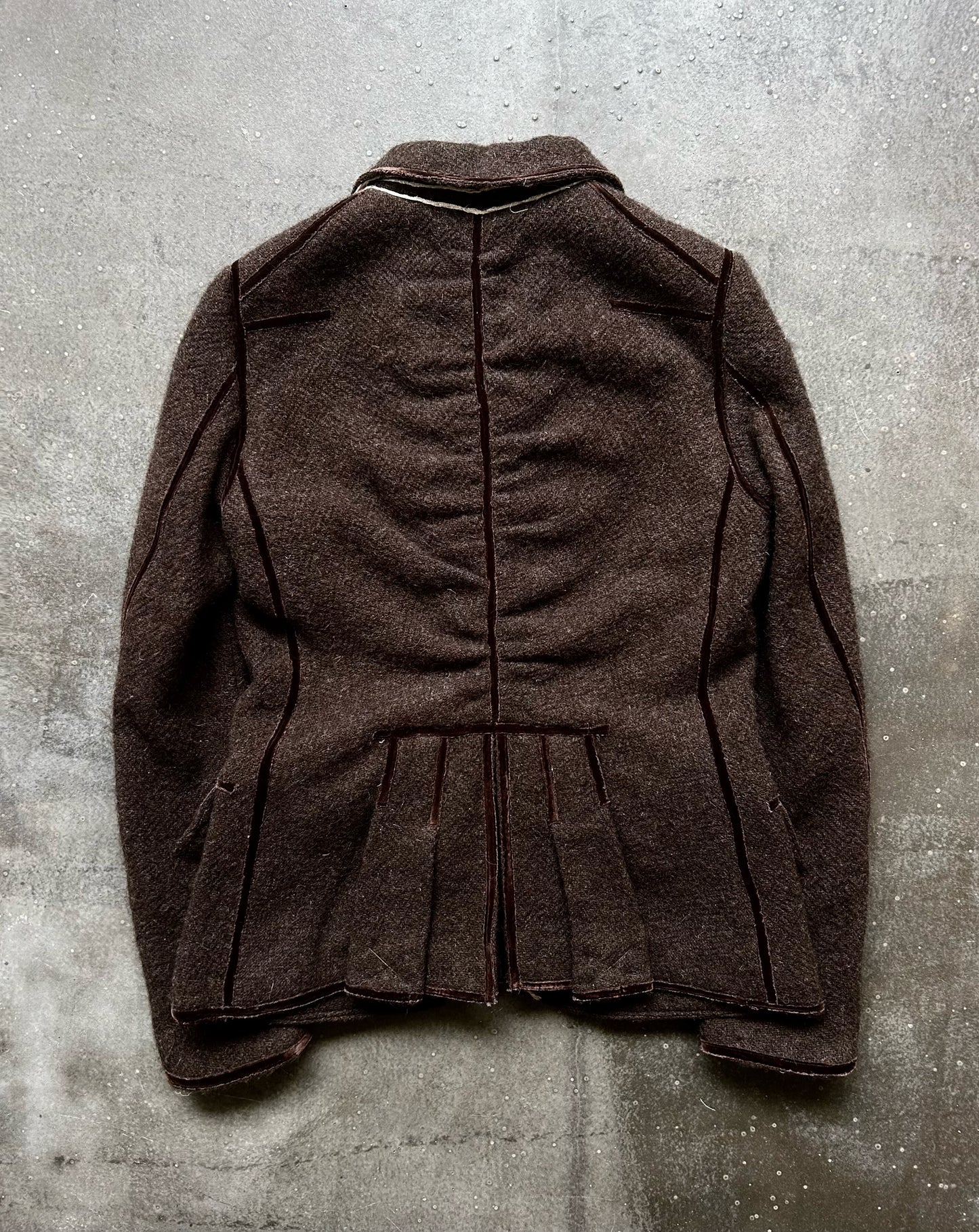 number(n)ine wool jacket in dark brown