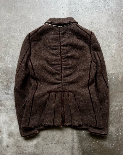 number(n)ine wool jacket in dark brown