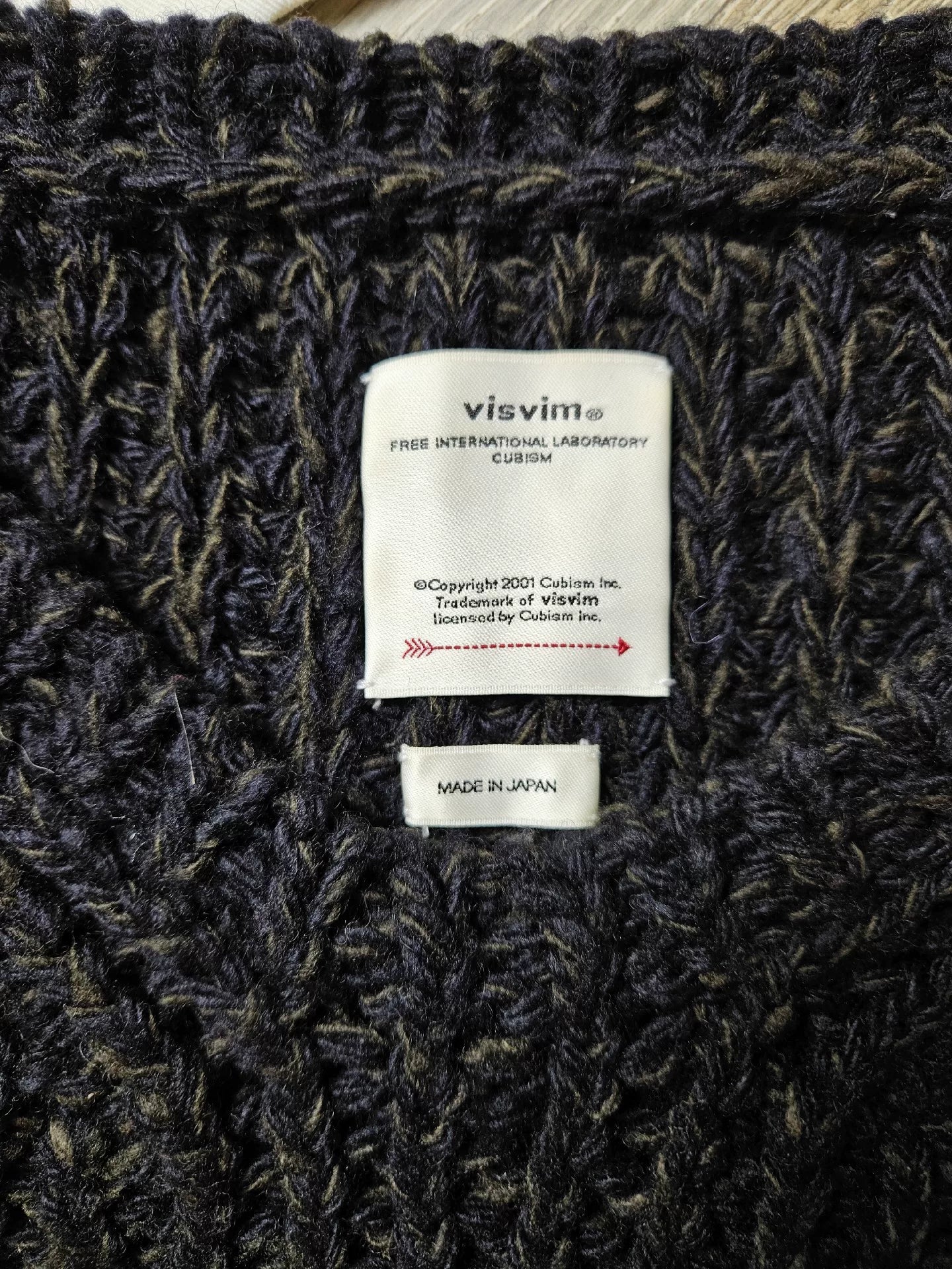 visvim hand-knit crew sweater in unique dye