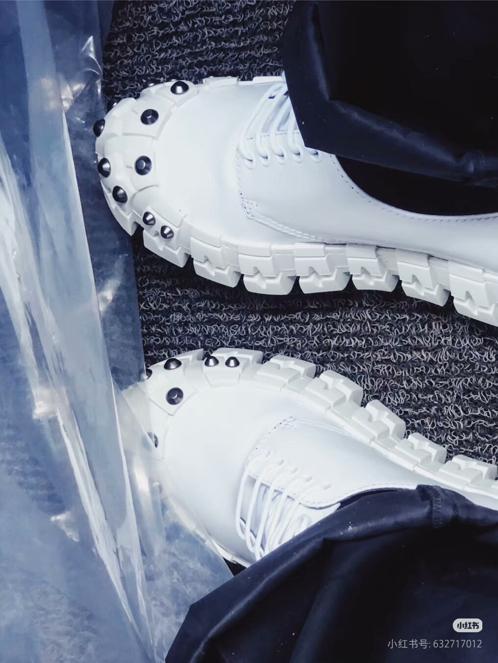 Prada Studded Chunky Derby Shoes