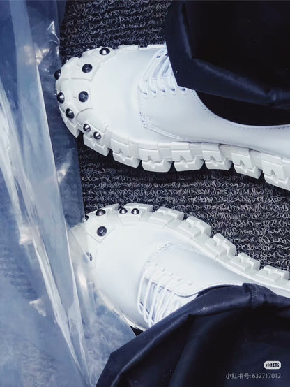 Prada Studded Chunky Derby Shoes