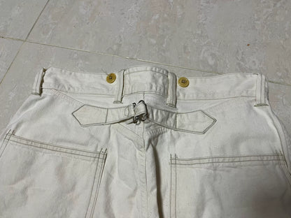 Freewheelers White Mid-rise Straight Leg Pants