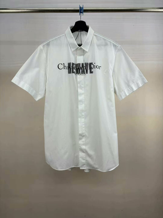 Dior Letter Print Short Sleeve Shirt 42