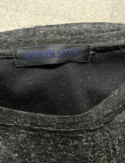 asymmetrical layered long-sleeve top