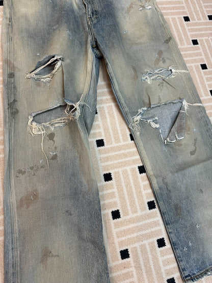 ANCELLM REMAKE TAPERED 5P DENIM