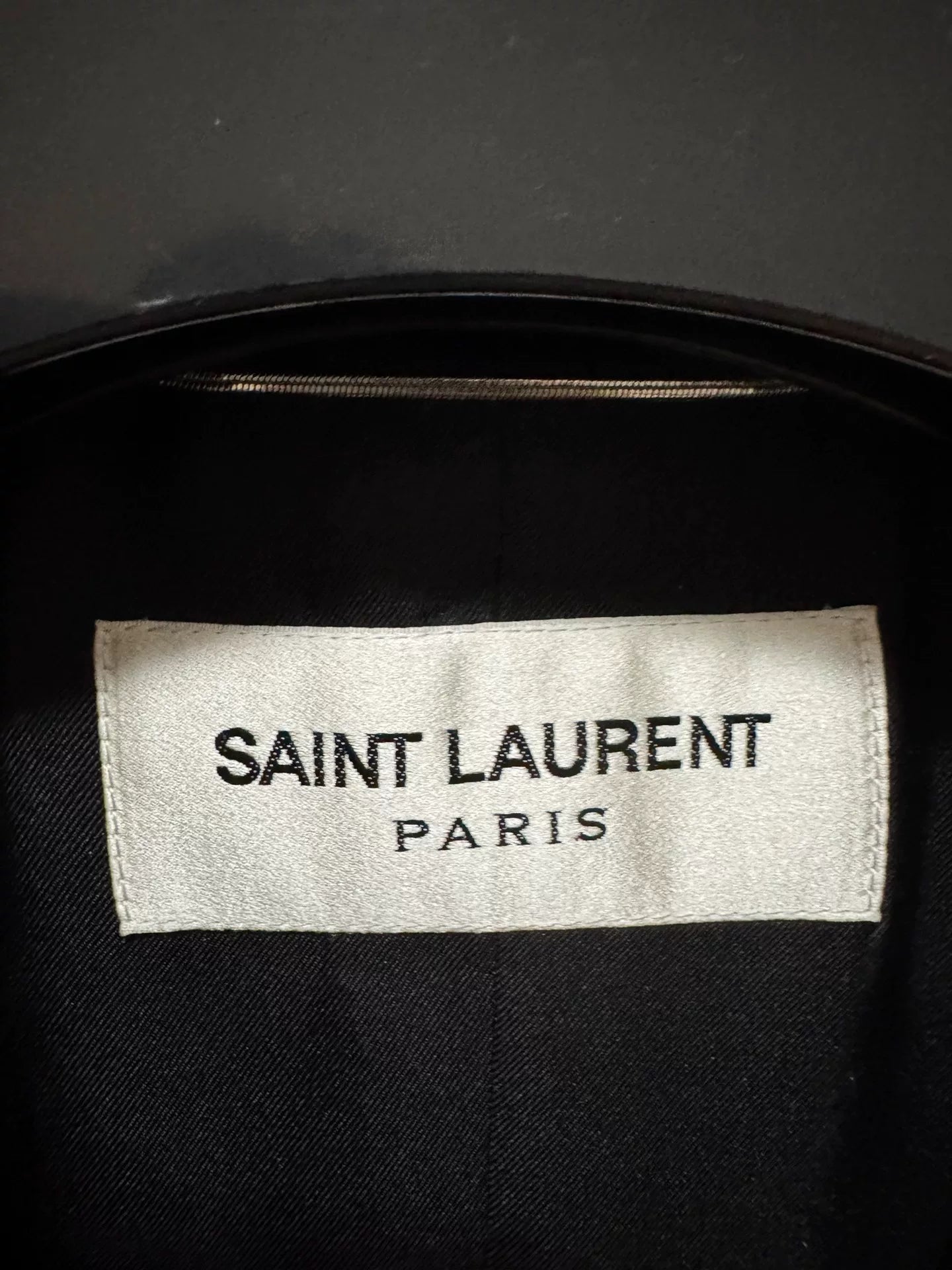 Saint Laurent Black Double-Breasted Coat