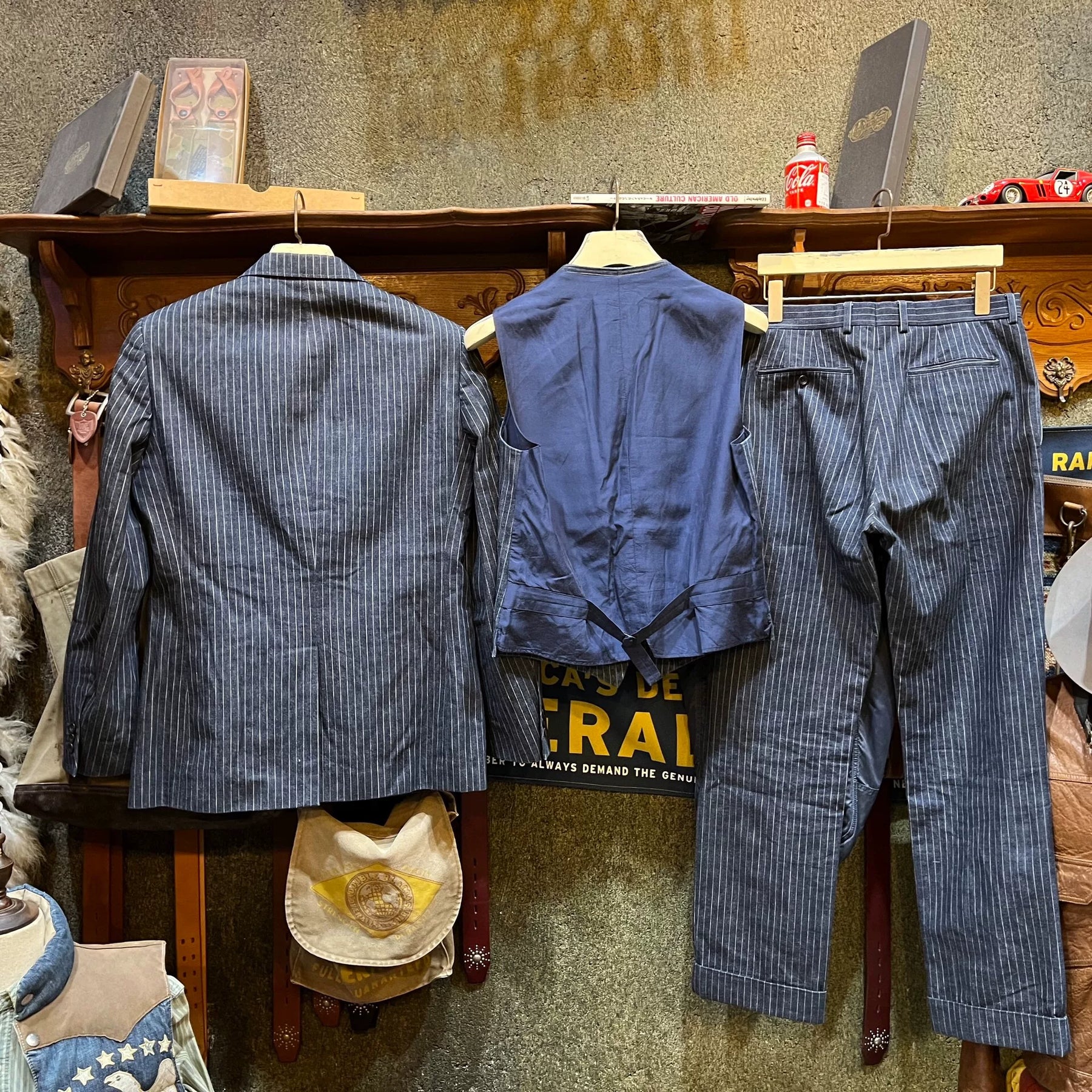 RRL Indigo Striped Suit