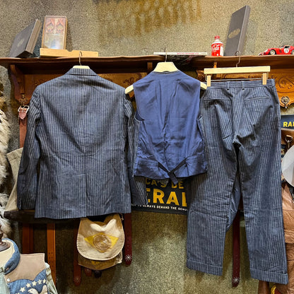 RRL Indigo Striped Suit