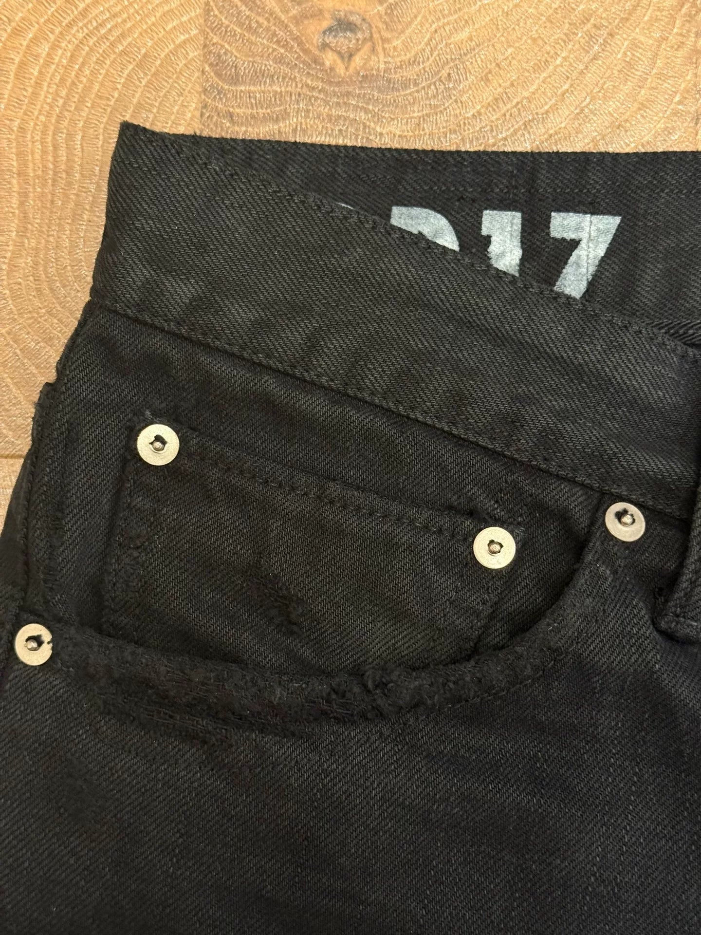 VISVIM 20SS Distressed Black Jeans