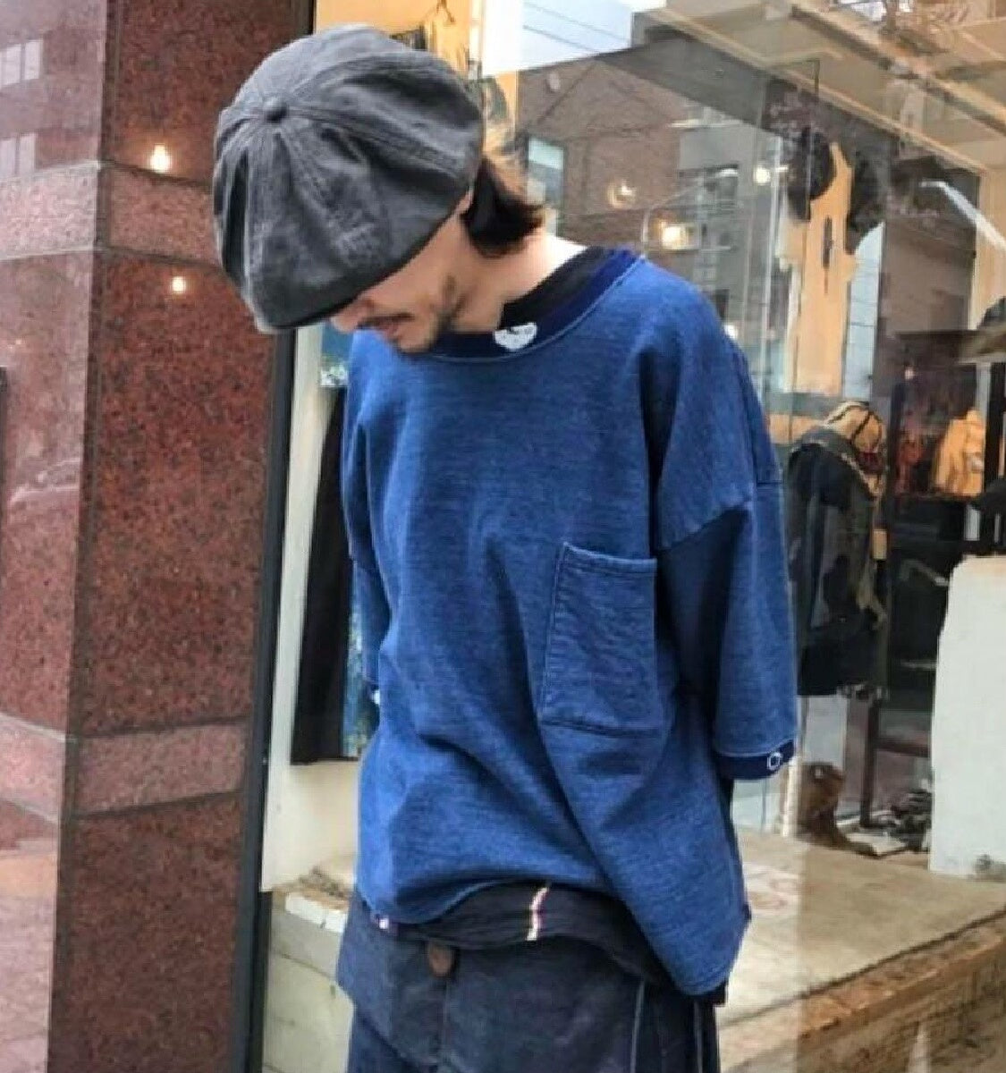 Kapital Oversized Mid-Sleeve Sweatshirt