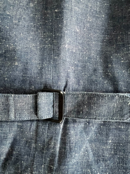 vintage blue denim work vest for men