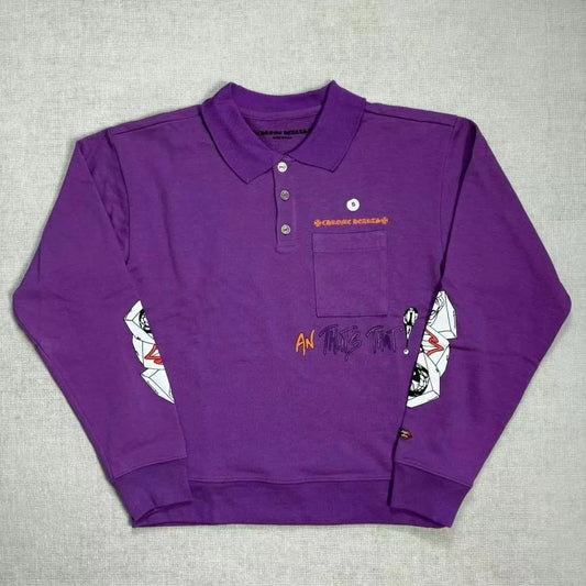Chrome Hearts Mattyboy Purple Graffiti Sweatshirt