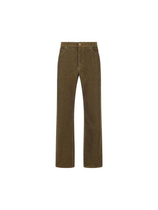 Saint Laurent Olive Corduroy Pants