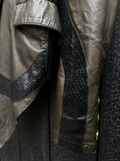 snake skin leather jacket