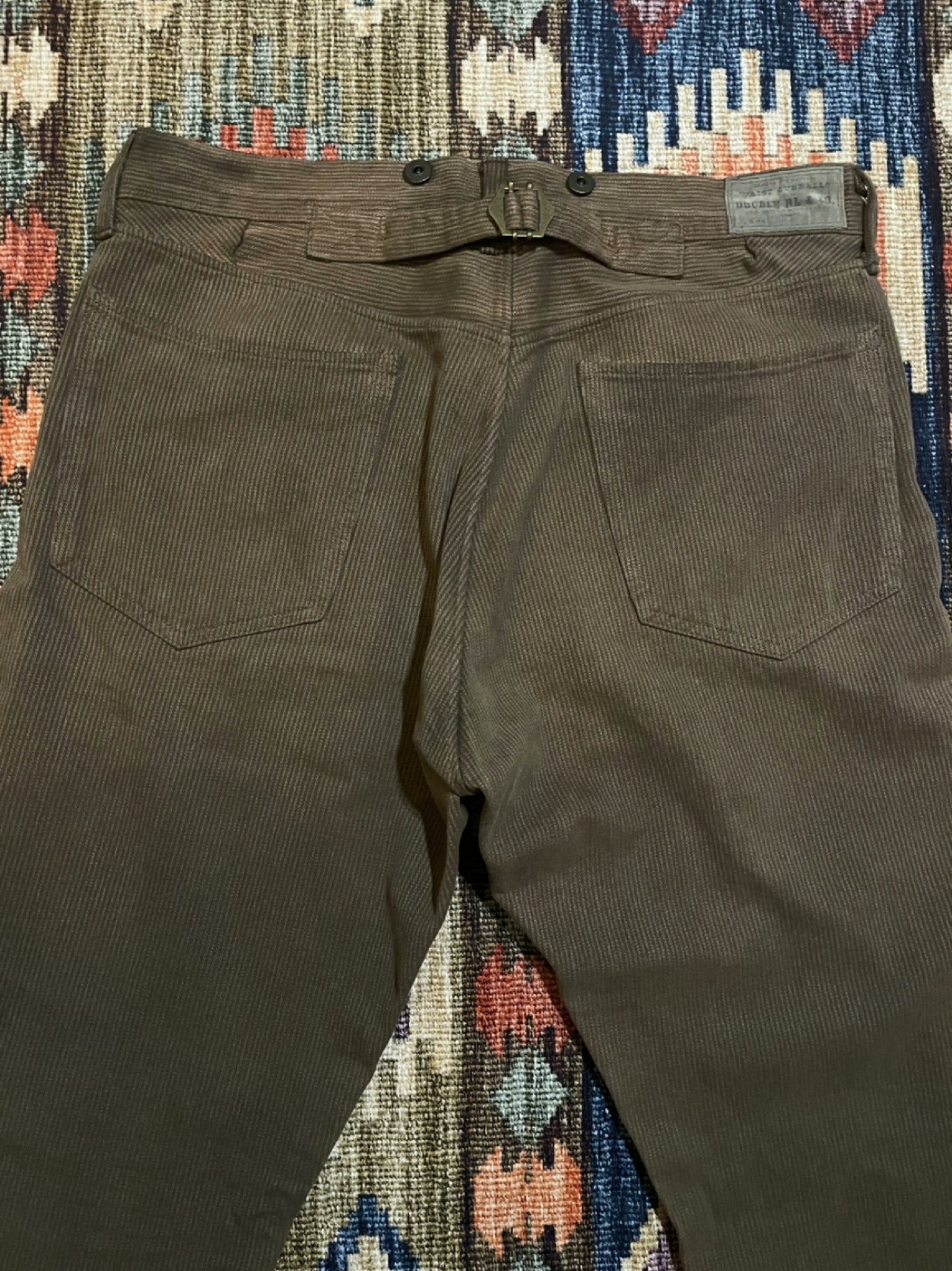 RRL Vintage Striped Distressed Cargo Pants 32