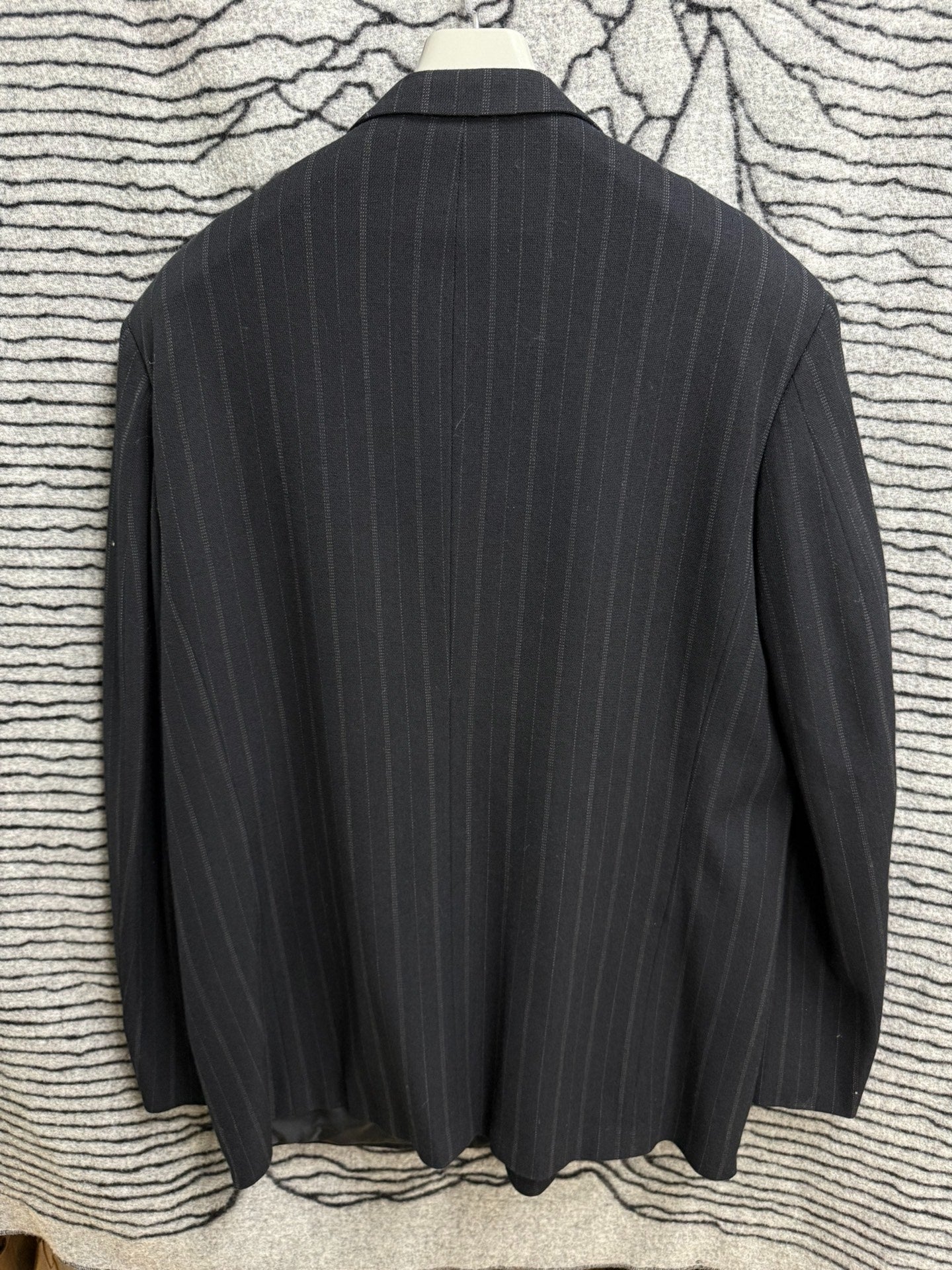 Yohji Yamamoto Y's Men's Thick Wool Striped Loose Suit
