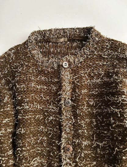 Y's for Men Snowflake Knit Cardigan