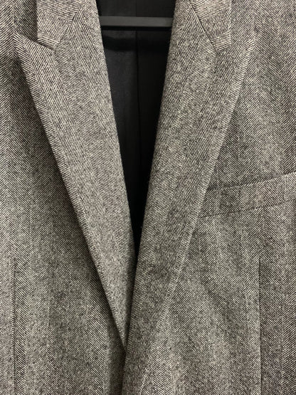 Saint Laurent 17FW Gray Herringbone Coat