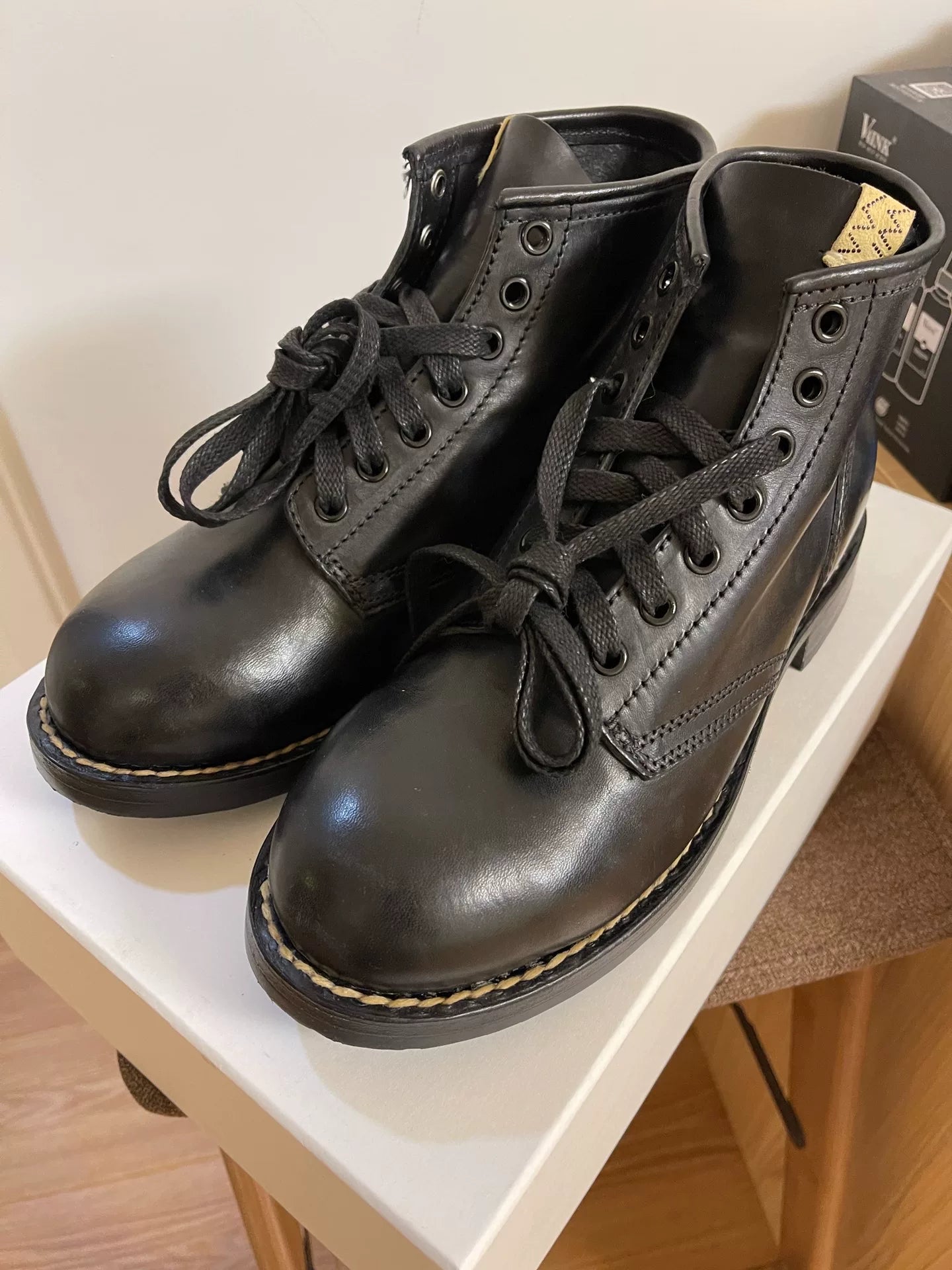 VisVim Black Brigadier-Folk Boots