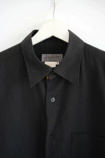 Yohji Yamamoto Short Sleeve Black Shirt