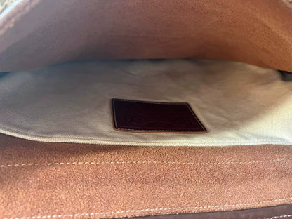 RRL Navajo Style Leather Messenger Bag