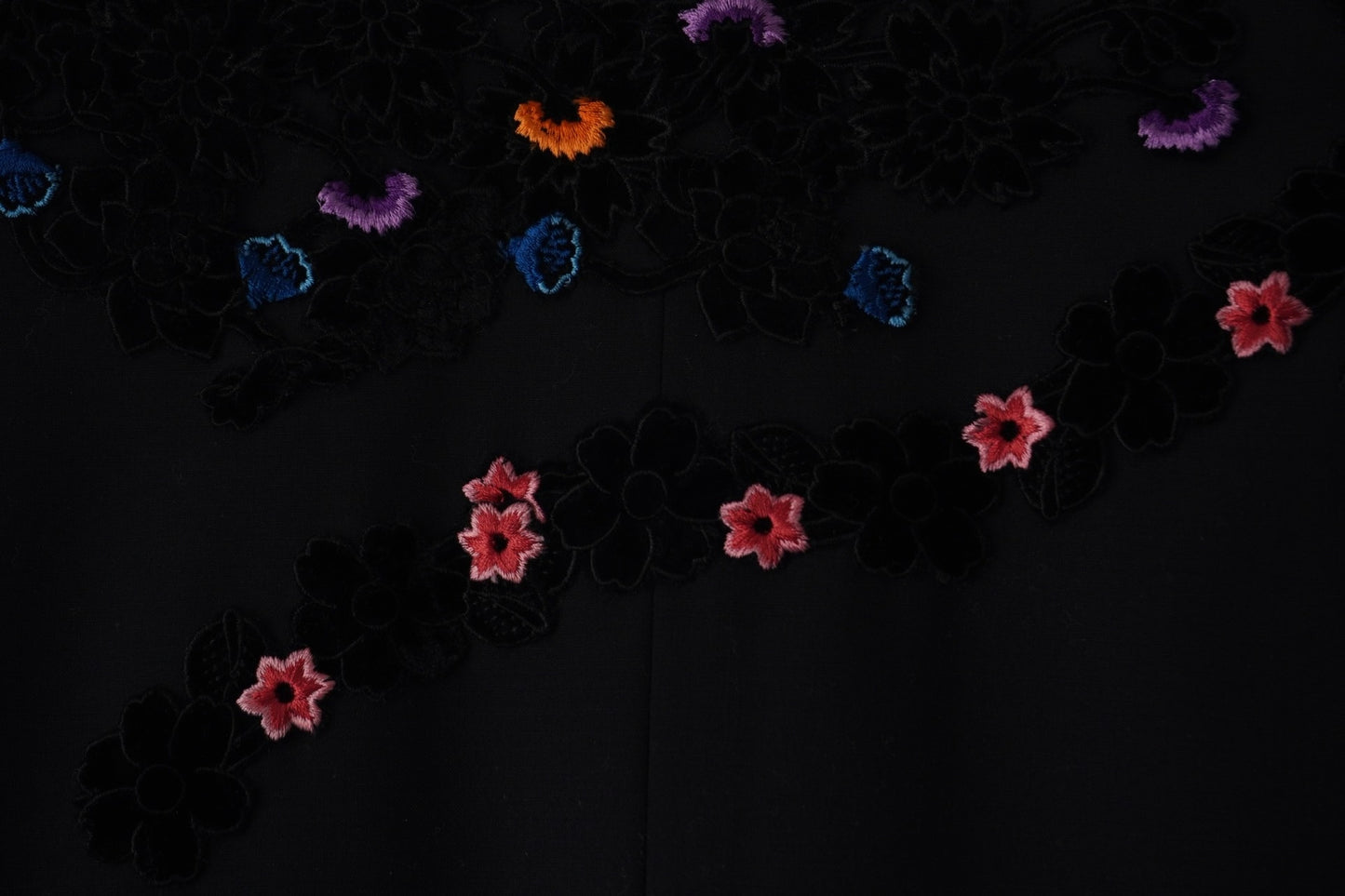 handmade floral velvet embroidered jacket