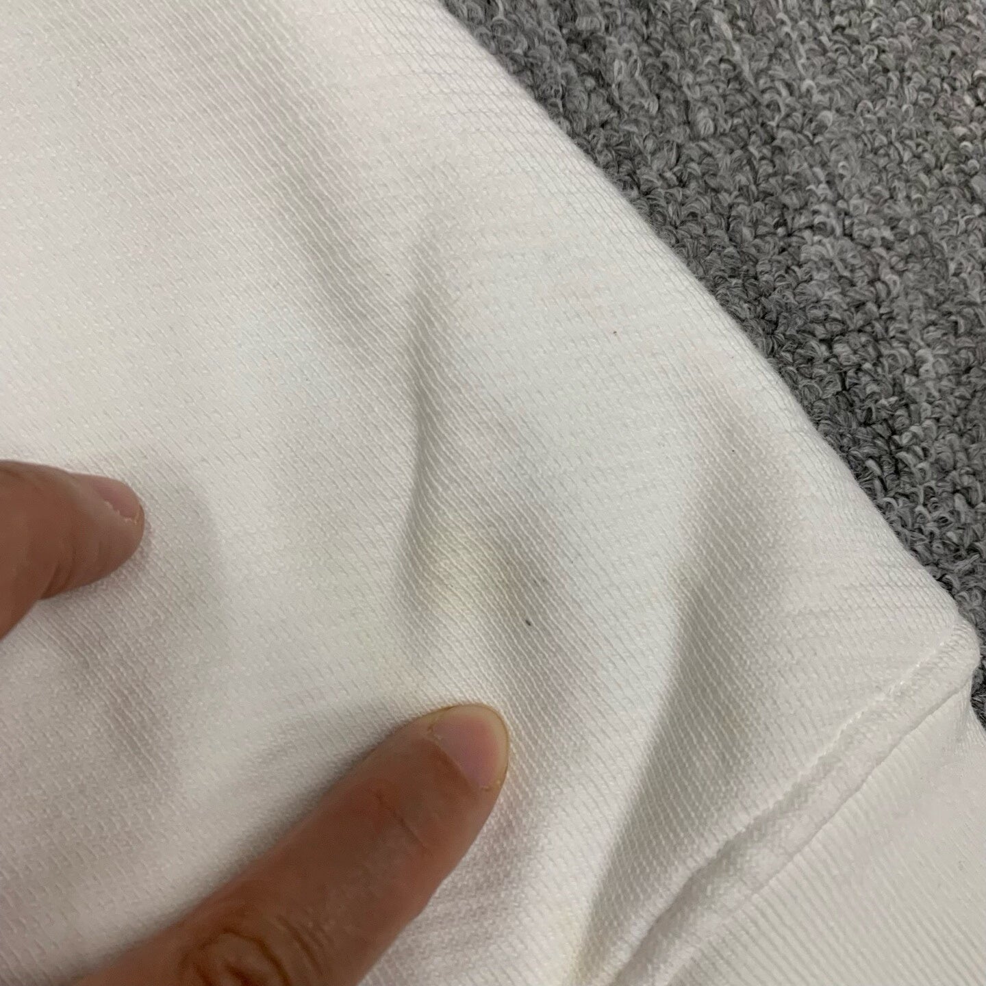 maison margiela white embroidered logo sweatshirt