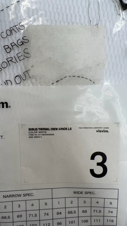 white visvim long sleeve thermal tee