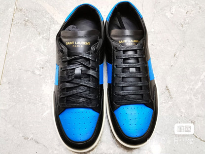 SAINT LAURENT SLP Men's Black Blue Sneakers
