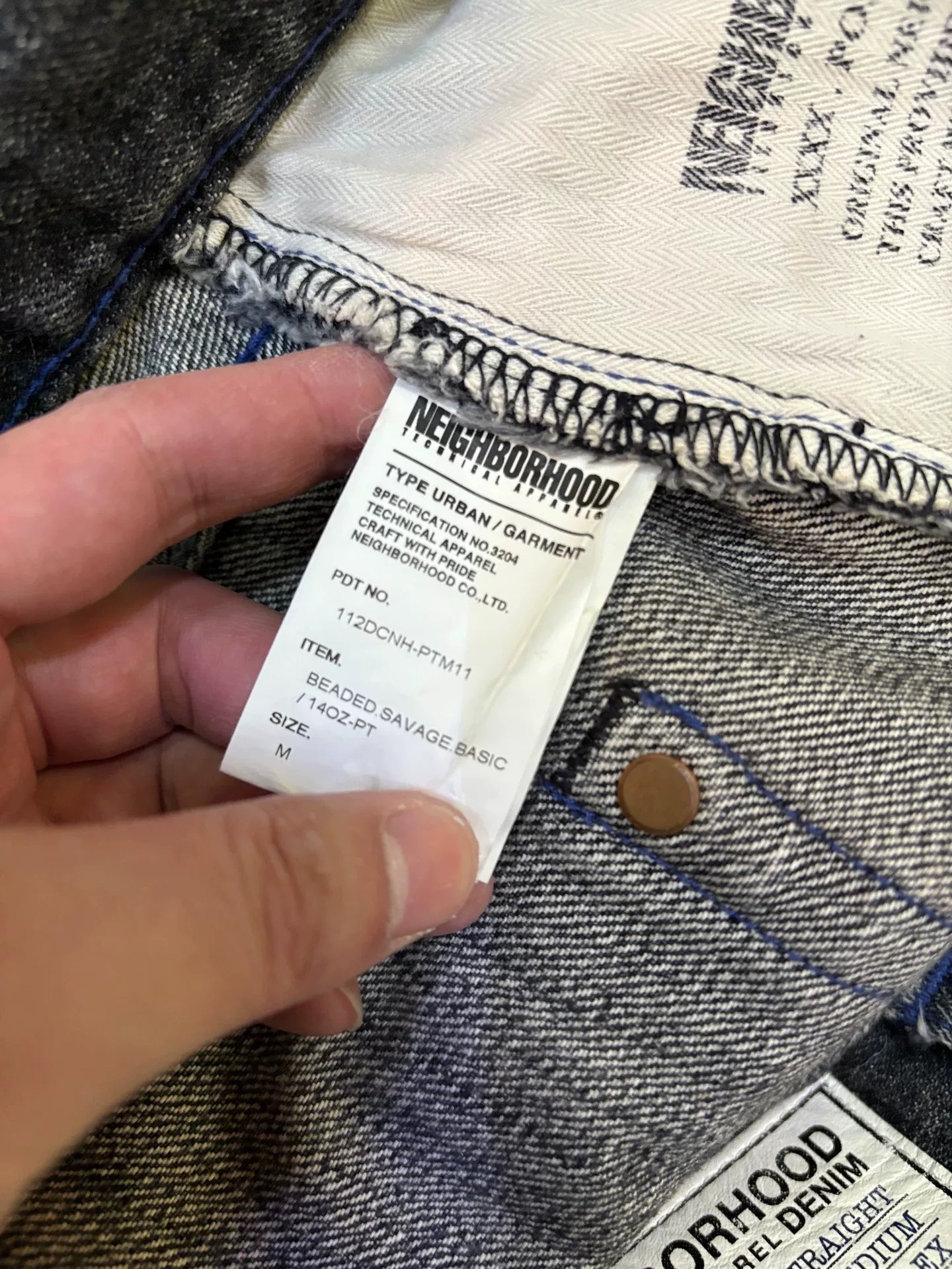 vintage black denim jeans with embellishments