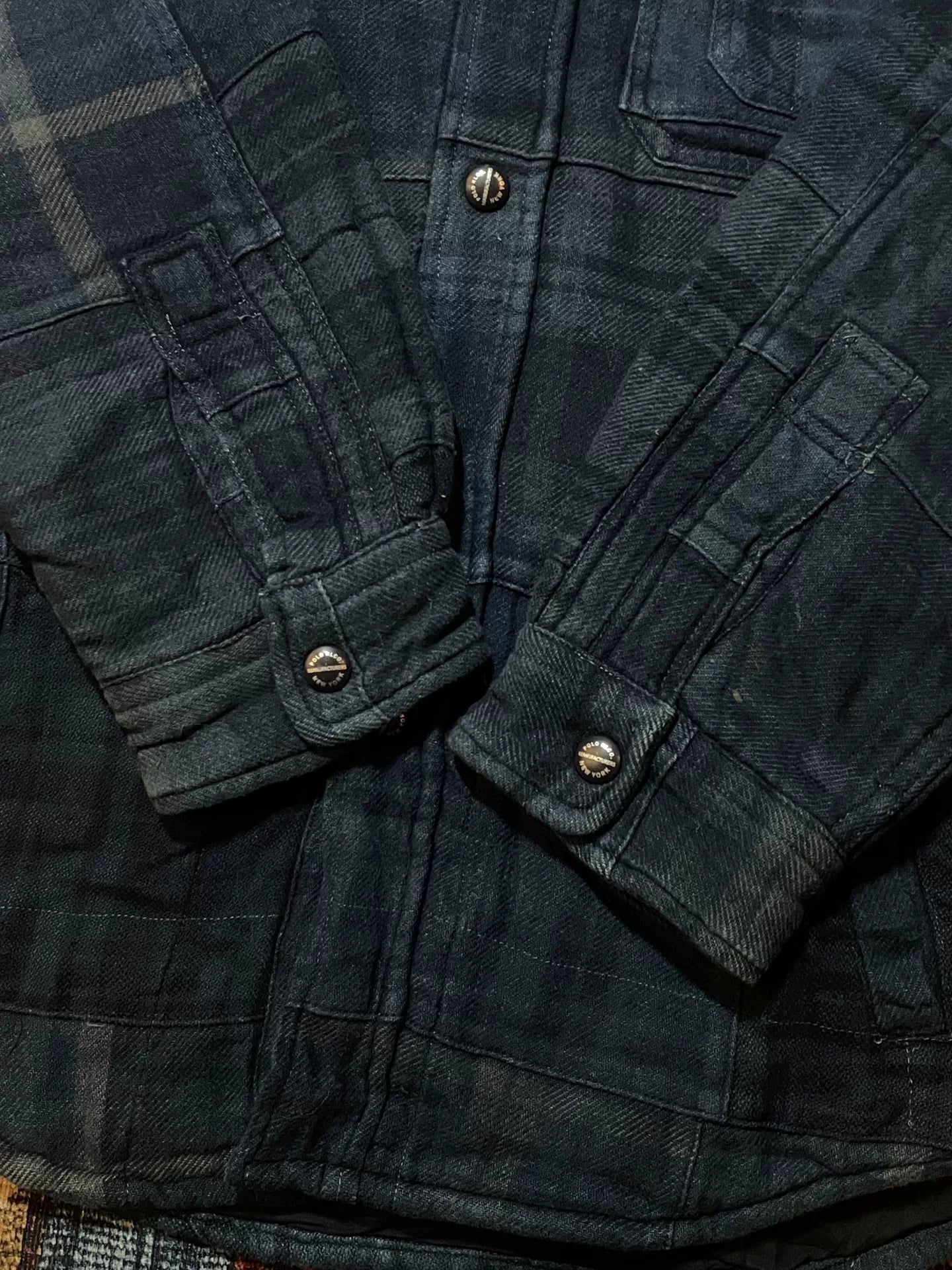 Ralph Lauren Indigo Patchwork Thick Coat