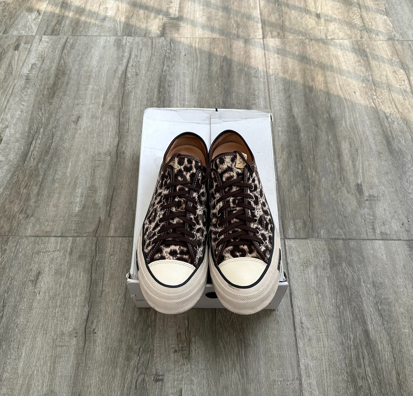 visvim skagway lo leopard canvas sneakers