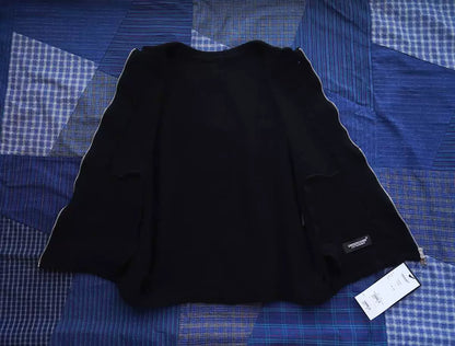 felted wool stand-collar vest