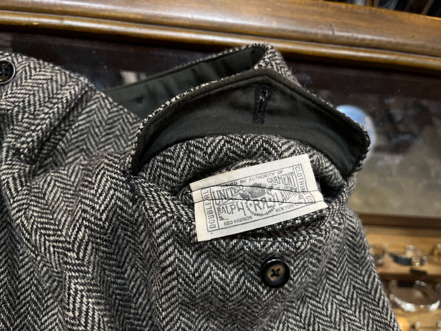 herringbone pattern casual trousers by RRL