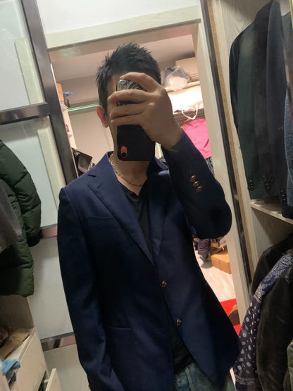 beams f gold button blazer jacket